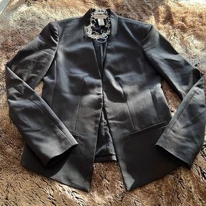 White House Black Market - Collarless Black Modern Blazer